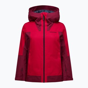 Women's ski jacket Perak Performance Rider Tech Insulated vertical zenith/tech burgundy