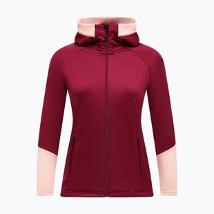 Women's sweatshirt Peak Performance Rider Essentials Zip Hood Vertical Zenith/Peach Fuzz