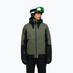 Men's ski jacket Peak Performance Rider Tech Insulated pine needle/black