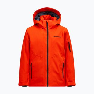 Children's ski jacket Peak Performance JR Maroon Insulated solar burst
