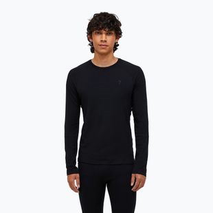 Men's thermal active sweatshirt Peak Performance Magic Crew Wool-Blend Baselayer black/black