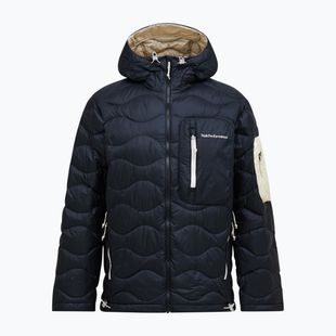 Men's down jacket Peak Performance Helium Utility Down Hood black/sand fog