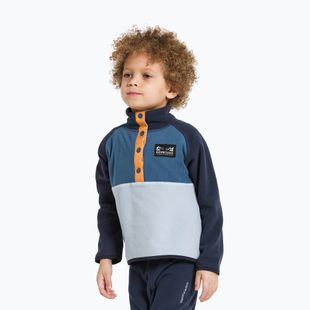 Didriksons Monte Half Button children's fleece sweatshirt cloud blue