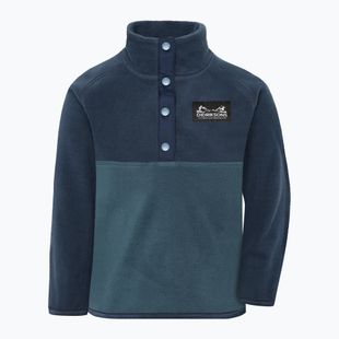 Children's fleece sweatshirt Didriksons Monte 6 Half Button mountain blue