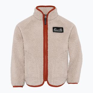 Children's fleece sweatshirt Didriksons Gibbsc 2 Fz beach beige/rust
