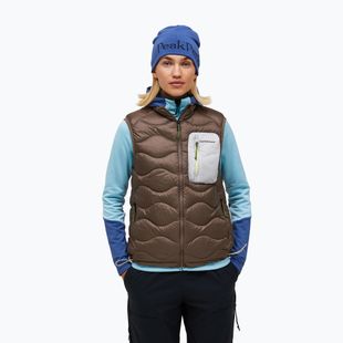 Women's gilet Peak Performance Helium Utility Down terrain tan/antarctica
