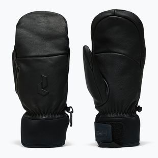 Ski gloves Peak Performance Leather Hipe Solarcore Insulated Mitten black