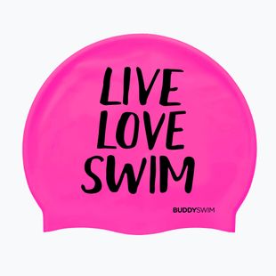 Swim cap BuddySwim LLS Silicone pink