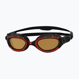Zoggs Predator Flex Polarized swim goggles Ultra red/black/polarized cooper