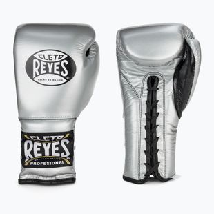 Cleto Reyes Lace Up Sparring boxing gloves silver