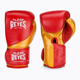 Cleto Reyes High Precision Training Leather red/gold boxing gloves