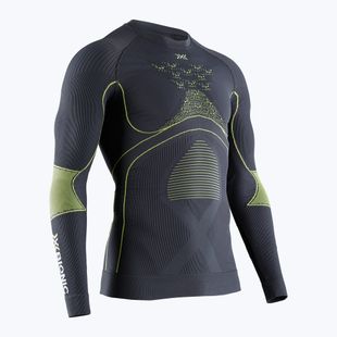 Men's thermal active sweatshirt X-Bionic Energy Accumulator 4.0 charcoal/yellow