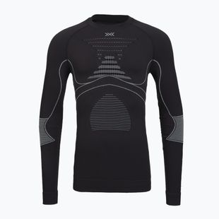 Men's thermal base layer top X-Bionic Energy Accumulator Origins charcoal/pearl grey
