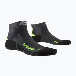 Men's X-Socks Run Discovery 4.0 running socks charcoal/phyton yellow/black