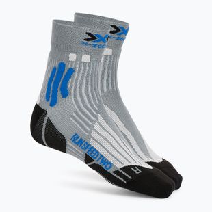 Men's X-Socks Run Speed Two 4.0 pearl grey/invent blue running socks