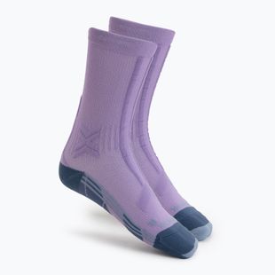 Women's X-Socks Trailrun Discover Crew orchid/sunset blue running socks