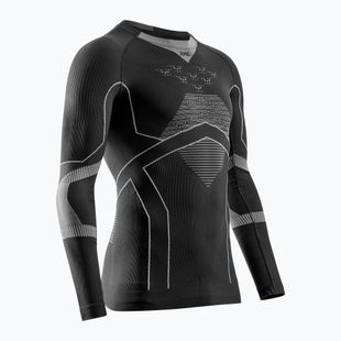 Men's thermal active sweatshirt X-Bionic Energy Accumulator Light Shirt black/light grey
