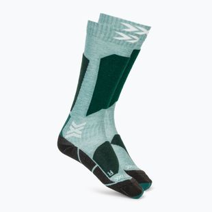 Children's ski socks X-Socks Ski Discover Otc sage green/english lawn