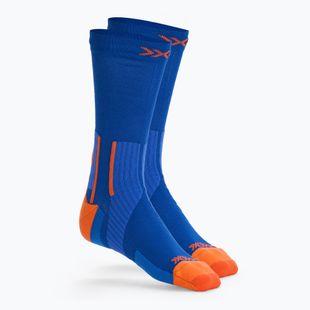 X-Socks Run Perform Warm Crew twyce blue/orange socks