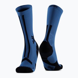 Men's X-Socks Trailrun Discover Crew socks mineral blue/x black