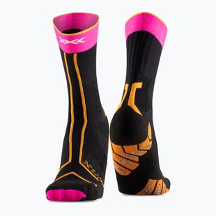 X-Socks Trailrun Terraskin Expert Crew x black/fluo pink/blazing orange socks