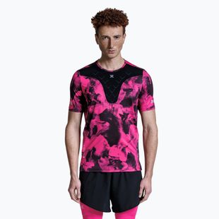 Men's X-Bionic Corefusion Run t-shirt wolfpack/black/neo pink