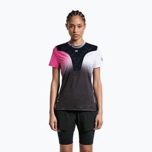 Women's running T-shirt X-Bionic Corefusion Run dot fade/neo pink/white
