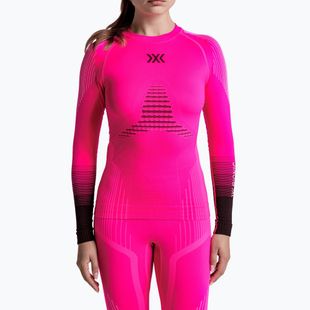 Women's thermal sweatshirt X-Bionic Invent Graphics LS fluo pink/x white