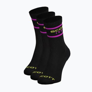Socks SCOTT Retro Casual Crew 3 pairs black