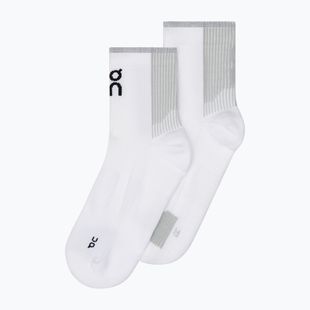 On Performance Run Mid white/glacier socks
