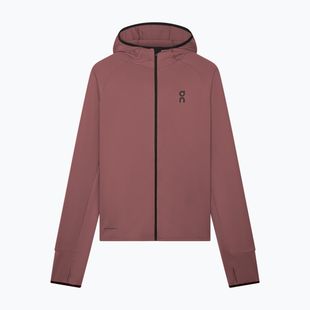 Men's running sweatshirt On Climate Zip Hoodie barberry