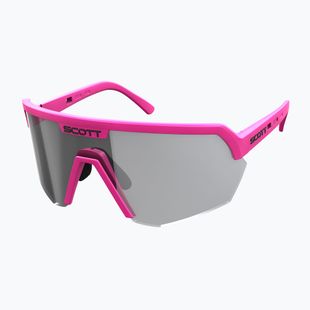 SCOTT Sport Shield LS acid pink/grey light sensitive sunglasses