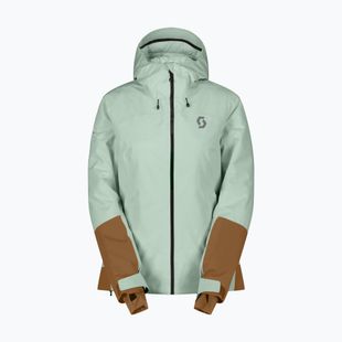 Women's ski jacket SCOTT Ultimate Dryo Tech fresh green/bread brown