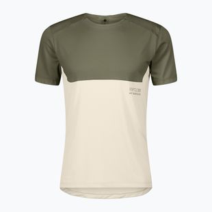 Men's running top SCOTT Endurance Tech hay green/cotton white