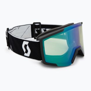 Ski goggles SCOTT Shield black/white/amp aurora green chrome