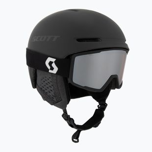 Ski helmet SCOTT Track + Gogle Factor Pro Combo mineral black/amp silver chrome