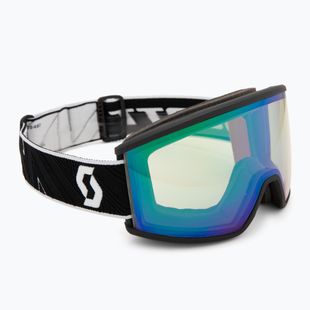 Ski goggles SCOTT Ambit Compact black/white/amp aurora green chrome