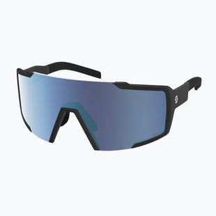 Sunglasses SCOTT Shield Compact black/amp beryl blue chrome