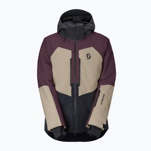 Men's ski jacket SCOTT Ultimate Dryo cocoa red/portobello beige