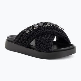 Women's slides INUIKII Woven Stones black