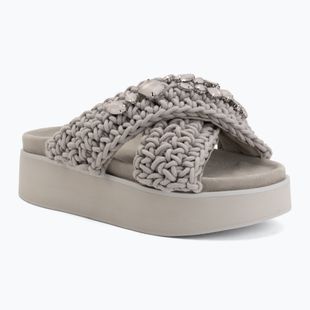Women's slides INUIKII Woven Stones Platform stone grey