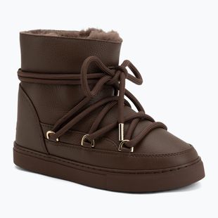 Women's snow boots INUIKII Full Leather dark brown