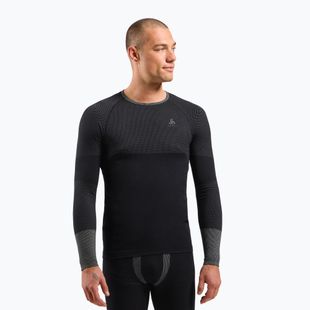 Men's thermal active sweatshirt ODLO Fundamentals Performance Warm Bl Top Crew Neck black