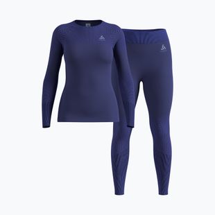 Women's thermal underwear set ODLO Fundamentals Performance Warm skipper blue