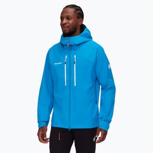 Mammut men's rain jacket Taiss HS Hooded glacier blue