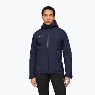 Men's rain jacket Mammut Linard HS Thermo Hooded Jacket Men marine