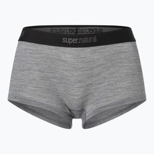 Women's thermal boxer briefs super.natural Tundra 175 Boyfriend Hipster cashmere grey melange