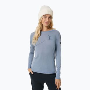 Women's longsleeve super.natural Bergglück flint stone/blueberry