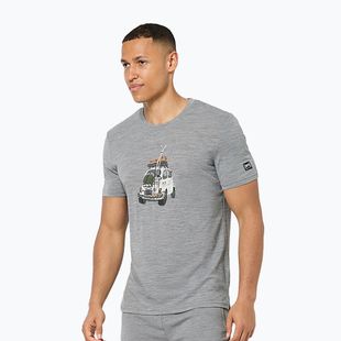 Men's T-shirt super.natural Carski cashmere grey melange/various