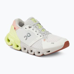 Women's On Cloudflyer 4 white/hay running shoes